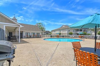Our apartments have a resort style pool and patio